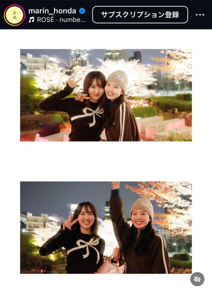 本田真凜さんインスタグラム（ｍａｒｉｎ＿ｈｏｎｄａ）より