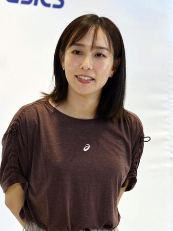 　イベントを終え取材に応じる石川佳純さん（撮影・山口登）