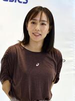 　イベントを終え取材に応じる石川佳純さん（撮影・山口登）