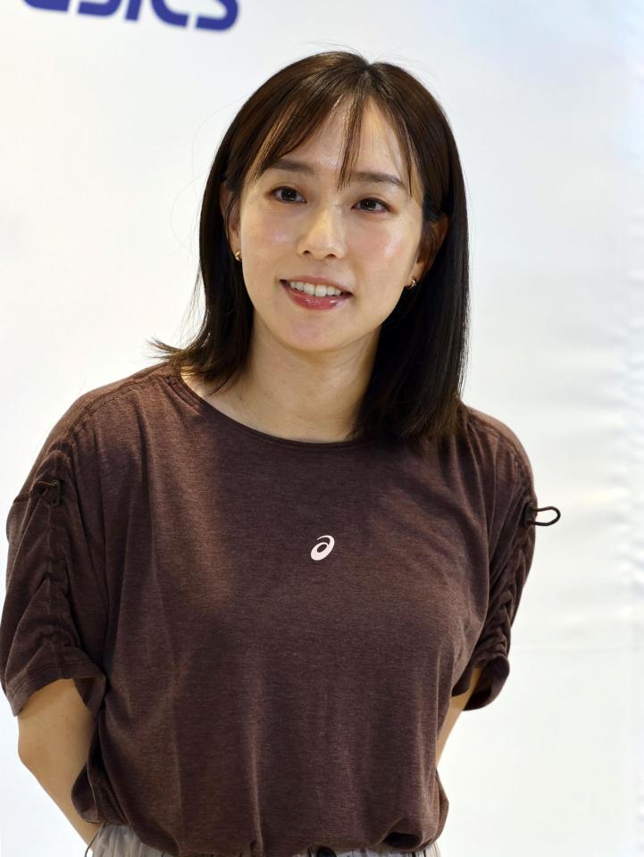 　イベントを終え取材に応じる石川佳純さん（撮影・山口登）