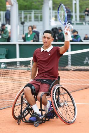 上地、小田が準決勝進出　全仏テニス車いすの部
