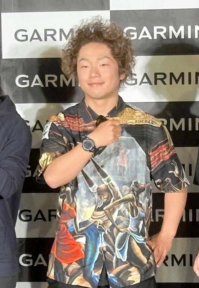 　Ｇａｒｍｉｎの「新Ｔｅａｍ　Ｉｎｓｔｉｎｃｔ　発表会」に出席した長谷川