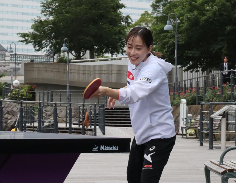 　張本美和と対戦した石川佳純さん