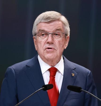 　国際オリンピック委員会（ＩＯＣ）のバッハ会長（ゲッティ＝共同）