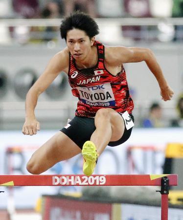 　２０１９年９月、世界選手権で力走する豊田将樹＝ドーハ（共同）