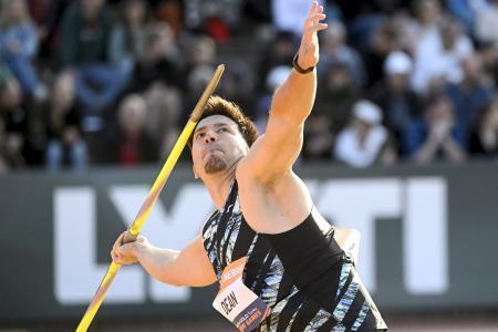 　男子やり投げで７位だったディーン元気＝トゥルク（Ｌｅｈｔｉｋｕｖａ提供・ＡＰ＝共同）