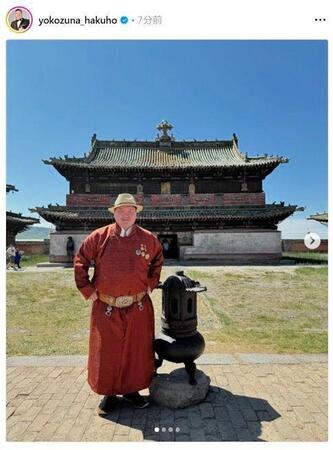 　白鵬翔氏のインスタグラム（ｙｏｋｏｚｕｎａ＿ｈａｋｕｈｏ）より 