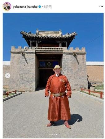 　白鵬翔氏のインスタグラム（ｙｏｋｏｚｕｎａ＿ｈａｋｕｈｏ）より 