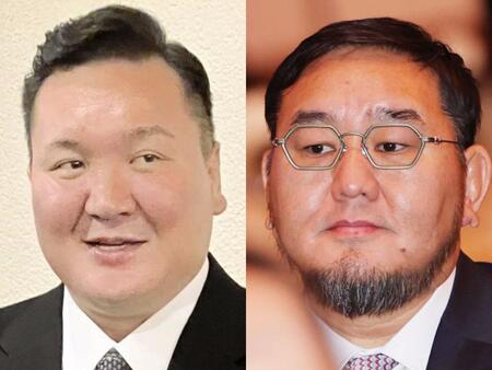 　白鵬翔氏（左）とドルゴルスレン・ダグワドルジ氏