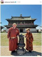 　白鵬翔氏のインスタグラム（ｙｏｋｏｚｕｎａ＿ｈａｋｕｈｏ）より 