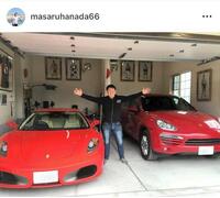 　ガレージには高級車がずらり！花田虎上氏のインスタグラム＠ｍａｓａｒｕｈａｎａｄａ６６より