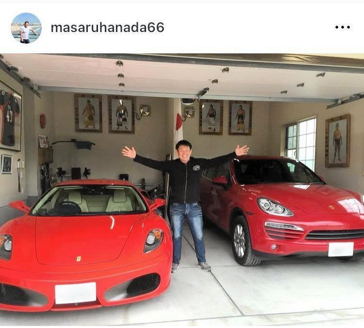 　ガレージには高級車がずらり！花田虎上氏のインスタグラム＠ｍａｓａｒｕｈａｎａｄａ６６より
