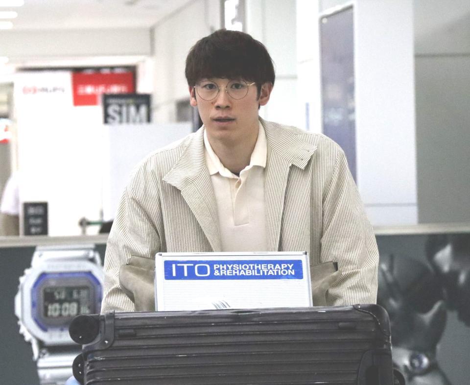 　成田空港に帰国した石川祐希