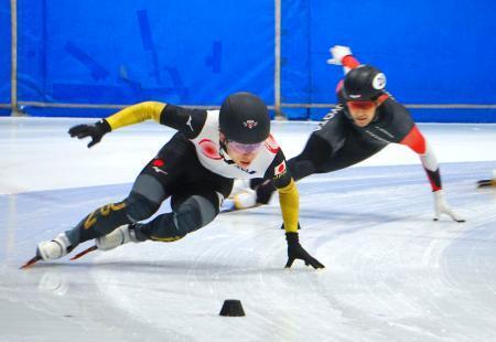 宮田将吾「挑戦できている」　ショートトラック長野で練習公開