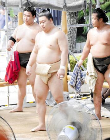 　佐渡ケ嶽部屋に出稽古を行った藤ノ川