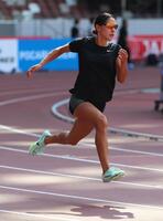 　練習するフロレス・アリエ（代表撮影）