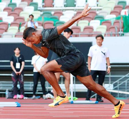 サニブラウン 負傷も強行出場へ 右股関節上部の骨挫傷で全治3週間 世界切符へ強い覚悟「やらなきゃいけない」