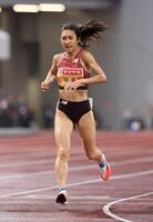 　女子５０００メートル決勝を制した田中希実（撮影・石井剣太郎）
