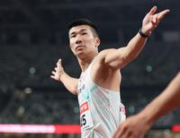 　男子１００メートル準決勝を突破した桐生祥秀（撮影・石井剣太郎）