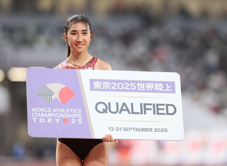 　女子５０００メートル決勝を制した田中希実（撮影・石井剣太郎）