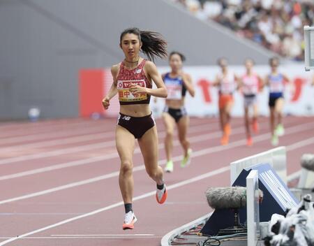 女子１５００Ｍで田中希実が決勝進出　「ほぼ決勝のような心意気で走れた」　４分６秒６９　ドルーリー朱瑛里は１組１３着で敗退