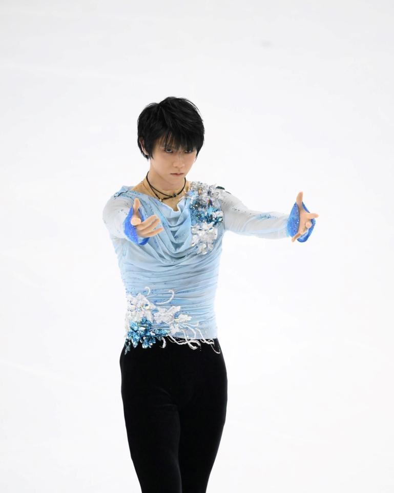 　仙台市アリーナイベントアイスショー「Ｔｈｅ　Ｆｉｒｓｔ　Ｓｋａｔｅ」に出演した羽生結弦さん（撮影・堀内翔）