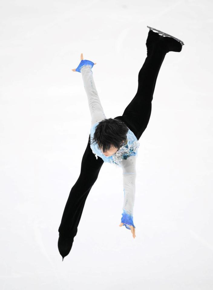 　仙台市アリーナイベントアイスショー「Ｔｈｅ　Ｆｉｒｓｔ　Ｓｋａｔｅ」に出演した羽生結弦さん（撮影・堀内翔）