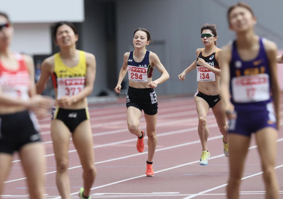 　女子１５００メートル予選で敗退したドルーリー朱瑛里（撮影・石井剣太郎）