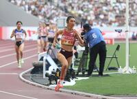 　女子１５００メートル決勝を制した田中希実（撮影・石井剣太郎）