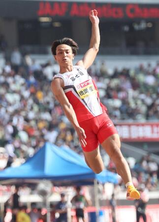 男子走り幅跳び・橋岡優輝 古傷再発で4位「(世界選手権出場へ)後がない。国立に戻って来られるように頑張りたい」