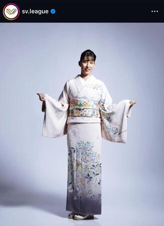 ＳＶリーグインスタグラム（ｓｖ．ｌｅａｇｕｅ）より岩崎こよみ