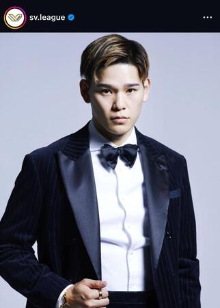 ＳＶリーグインスタグラム（ｓｖ．ｌｅａｇｕｅ）より西田有志