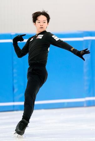 鍵山優真「五輪次は金メダル」　フィギュア男子、練習公開