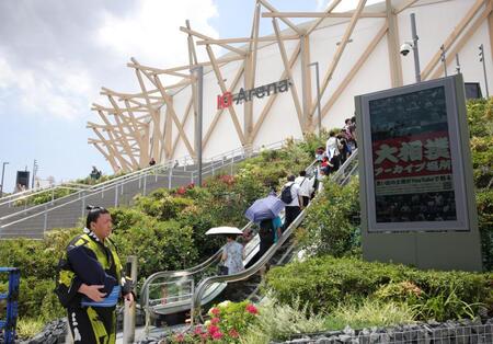 　名古屋場所初日を迎えたＩＧアリーナ（撮影・坂部計介）