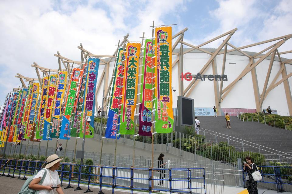 　大相撲名古屋場所初日を迎えたＩＧアリーナ（撮影・坂部計介）