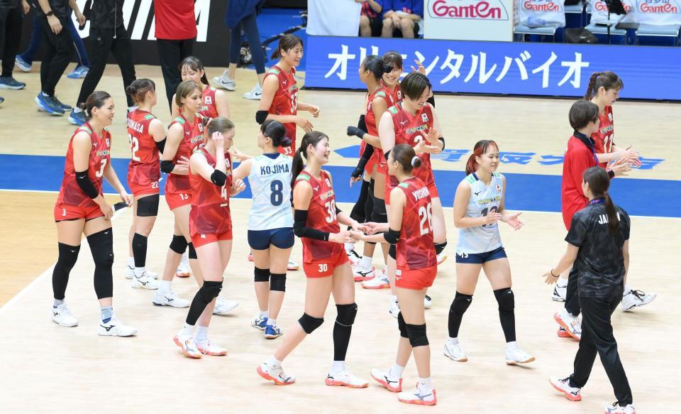 　ブラジルにストレート負けを喫した日本代表（撮影・伊藤笙子）