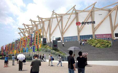 　古屋場所初日を迎えたＩＧアリーナ