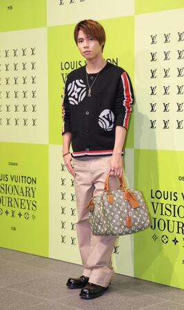　ルイ・ヴィトン「ビジョナリ・ジャーニー」展レセプションに登場した堀米雄斗（撮影・立川洋一郎）