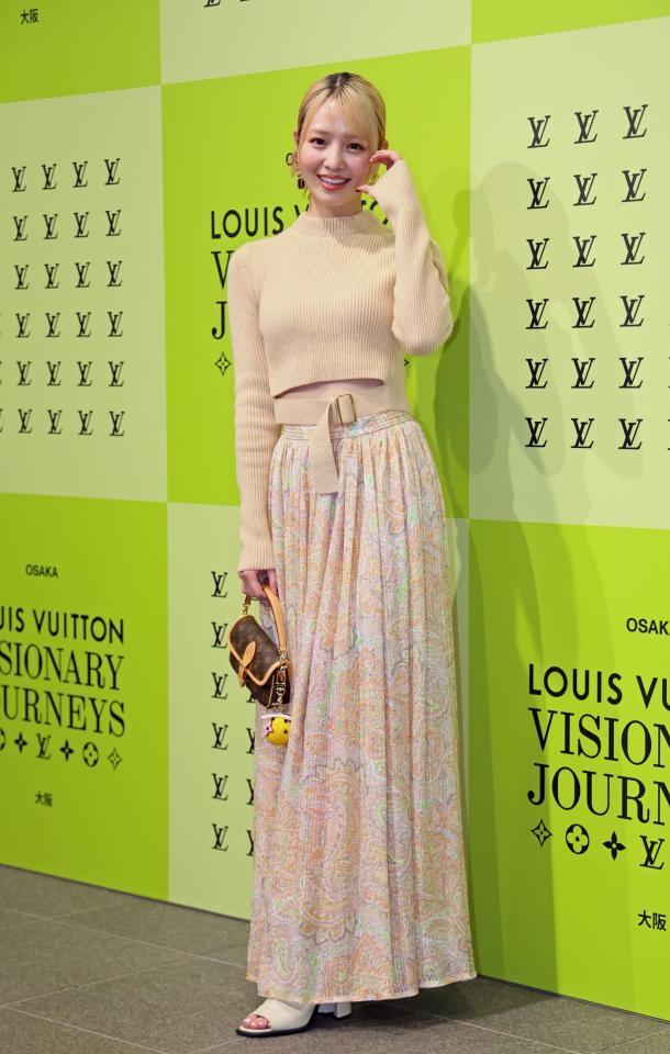 　ルイ・ヴィトン「ビジョナリ・ジャーニー」展レセプションに登場した横田真悠（撮影・立川洋一郎）