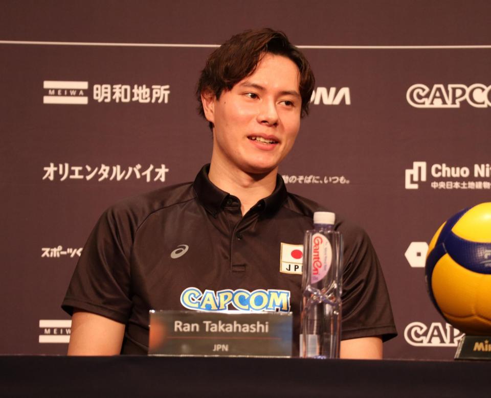 　ＶＮＬ千葉大会前日会見に出席した高橋藍