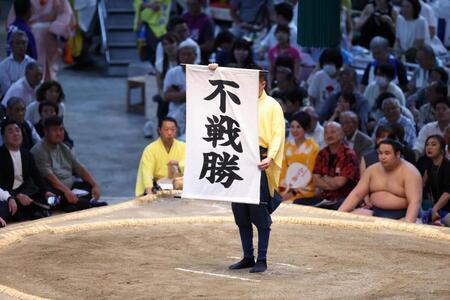 　豊昇龍の休場で不戦勝となった王鵬