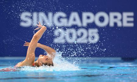 世界水泳ＯＷＳ梶本、日本初の金　ＡＳ女子ソロのＴＲ、比嘉６位