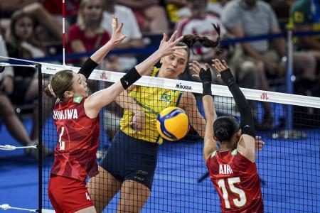 日本、ブラジルに敗れ3位決定戦 バレー女子ネーションズL
