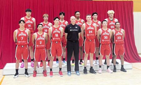 　会見に出席した日本代表