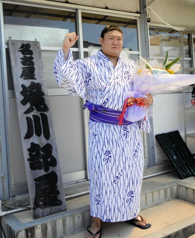 　十両昇進で気合が入る西ノ龍