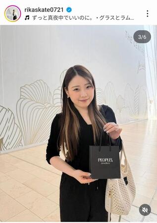 　紀平梨花のインスタグラム（＠ｒｉｋａｓｋａｔｅ０７２１）より