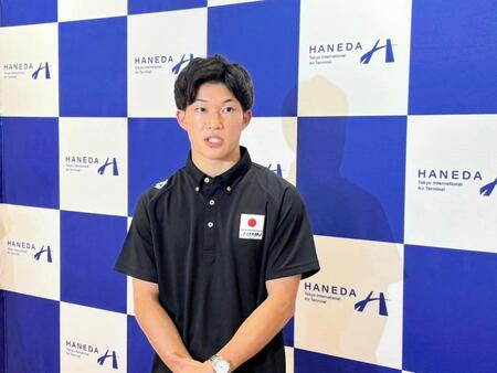 パリ五輪男子高飛び込み銀メダルの玉井陸斗が世界水泳から帰国　６位の結果に「悔しい気持ちはある」