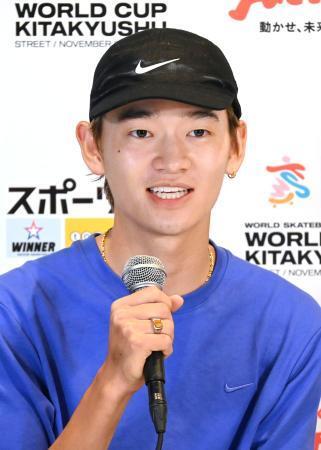スケボ白井「優勝したい」 北九州で11月に国際大会