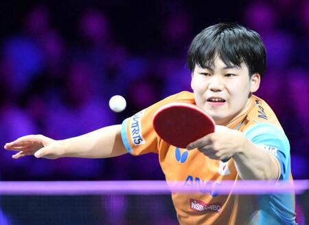 　初戦を突破した松島輝空（撮影・堀内翔）