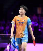 　初戦を突破して笑顔を見せる松島輝空（撮影・堀内翔）